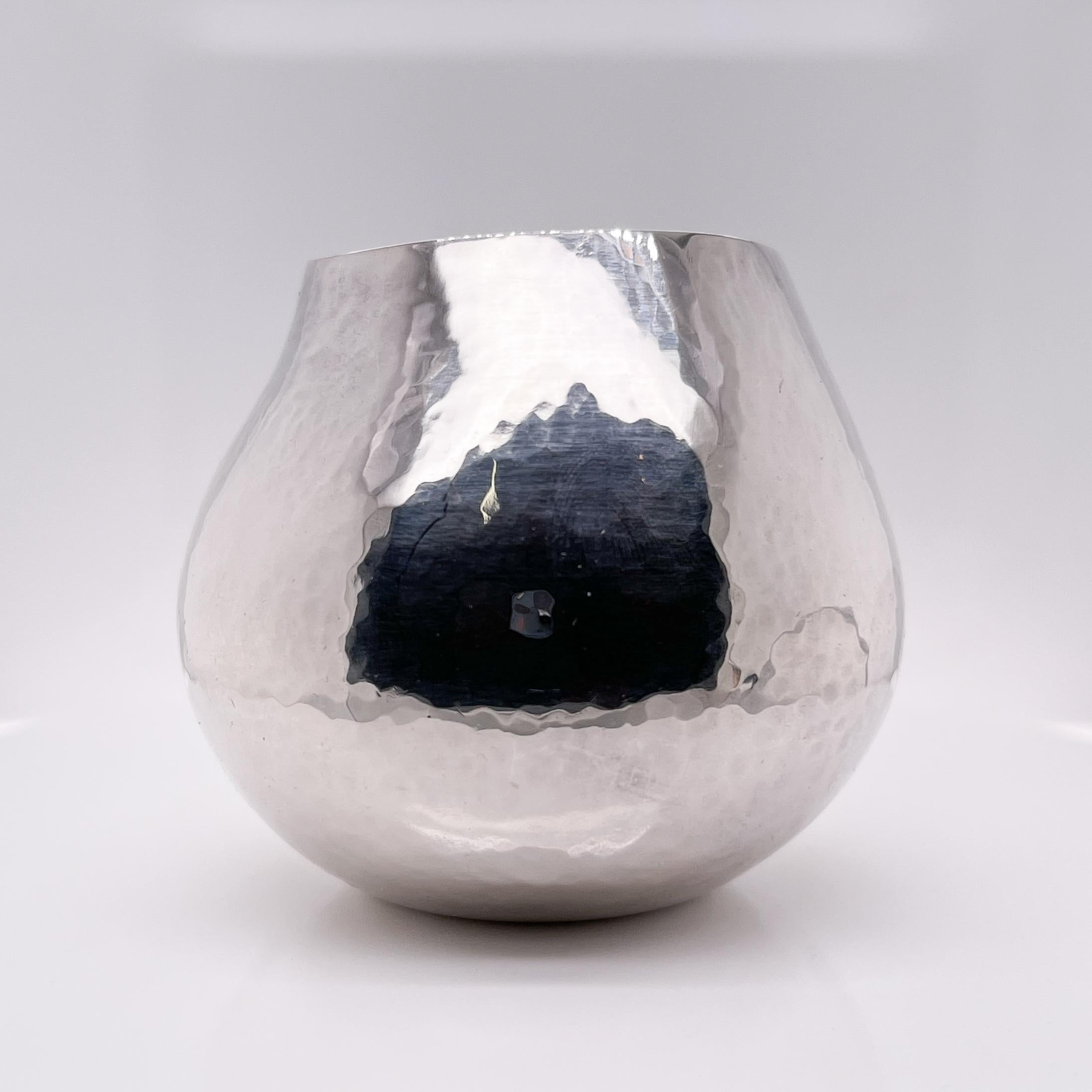 Diminutive Kay Ivankovic Sterling Silver & Opal Gemstone Vase For Sale 3