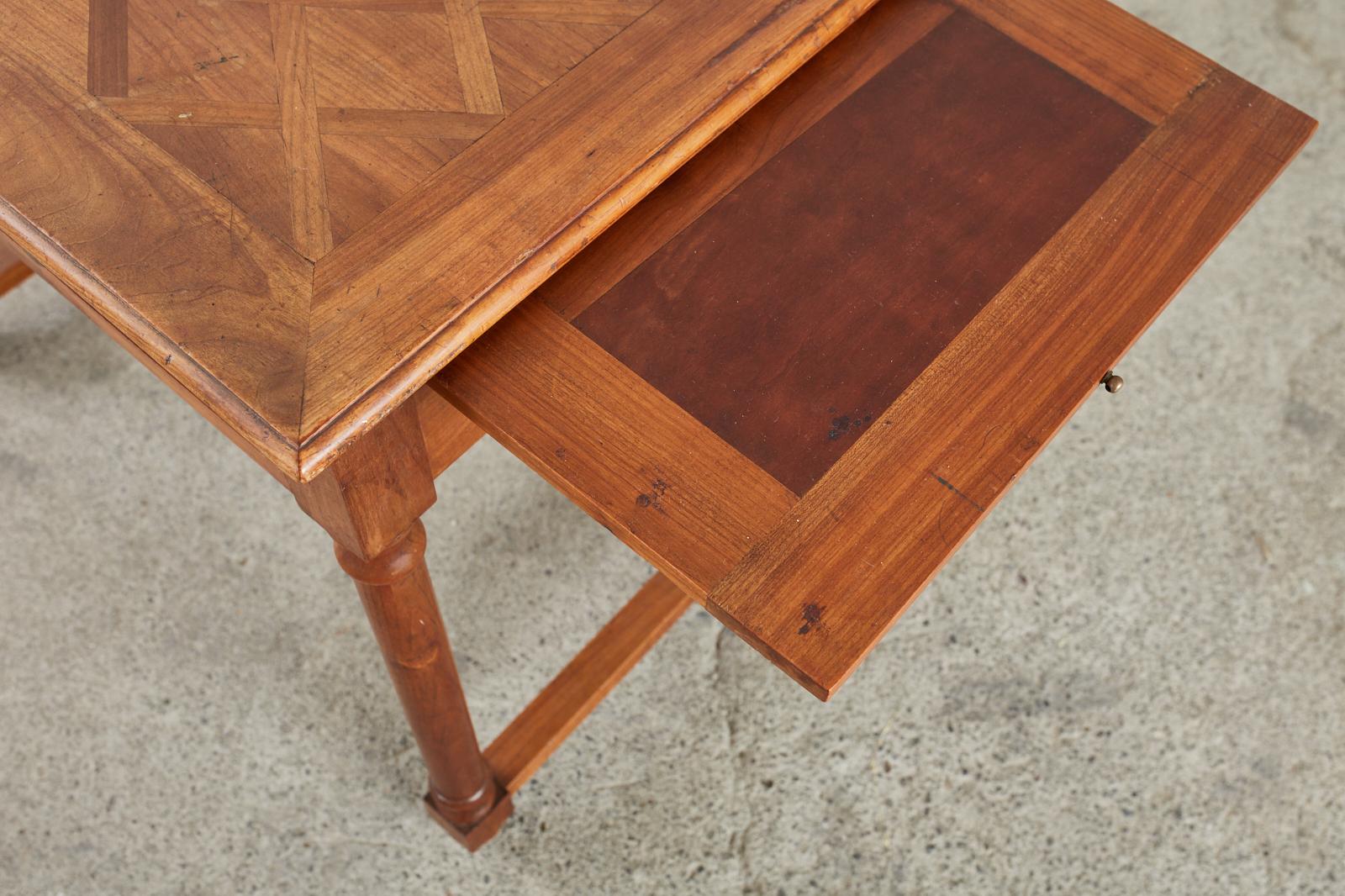 Diminutive Louis Philippe Style Parquetry Writing Table Desk 9