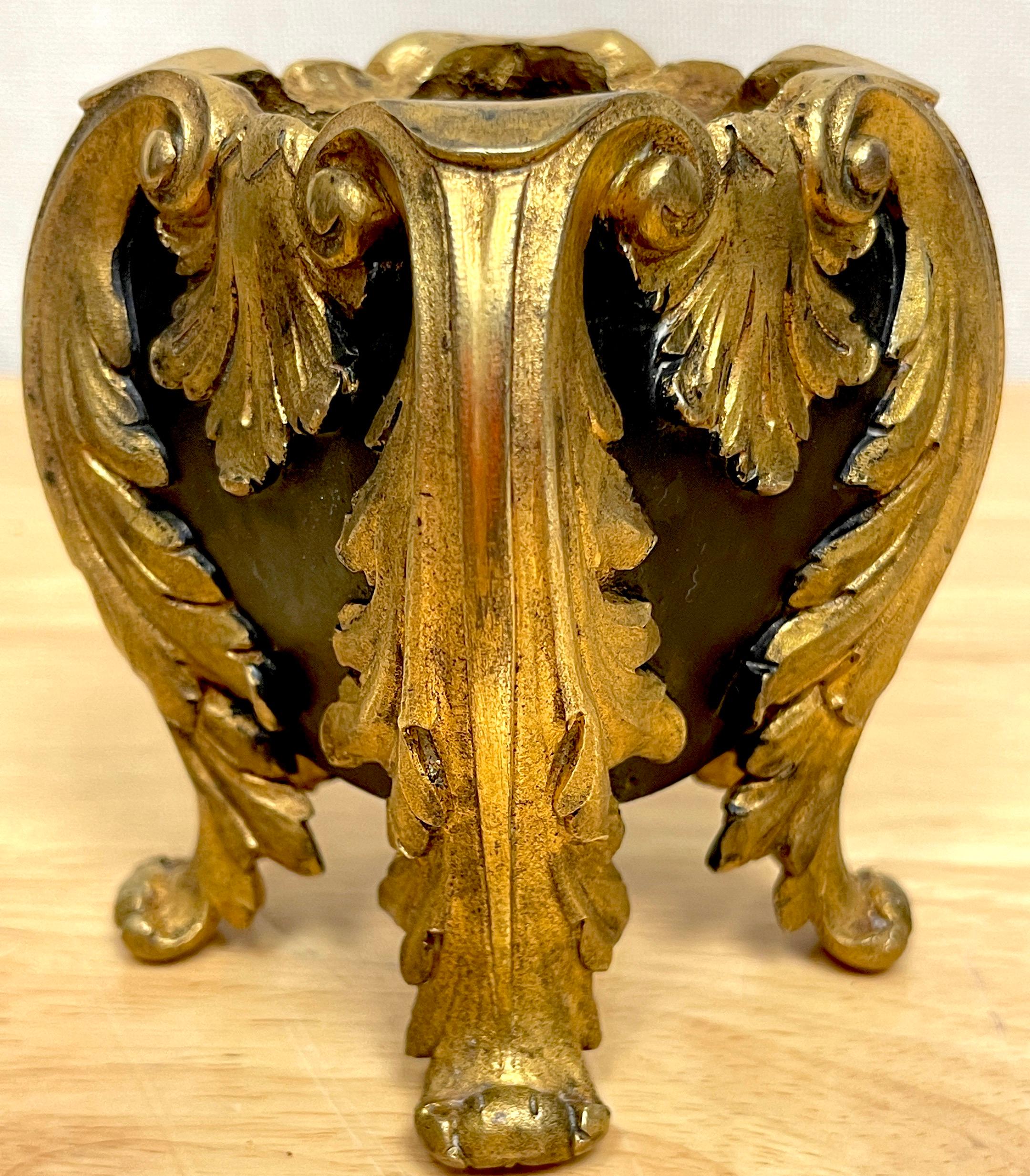 Diminutive Louis XV Ormolu & Patinated Bronze Cachepot For Sale 4