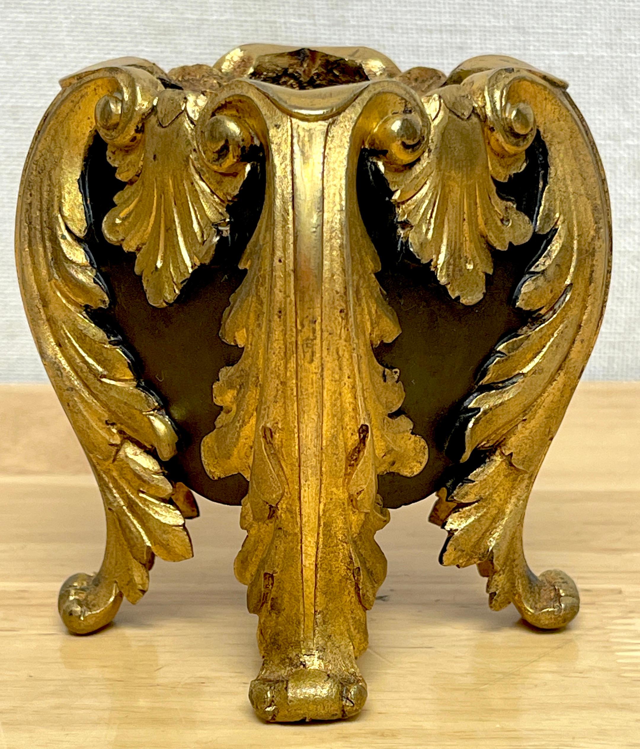 French Diminutive Louis XV Ormolu & Patinated Bronze Cachepot For Sale