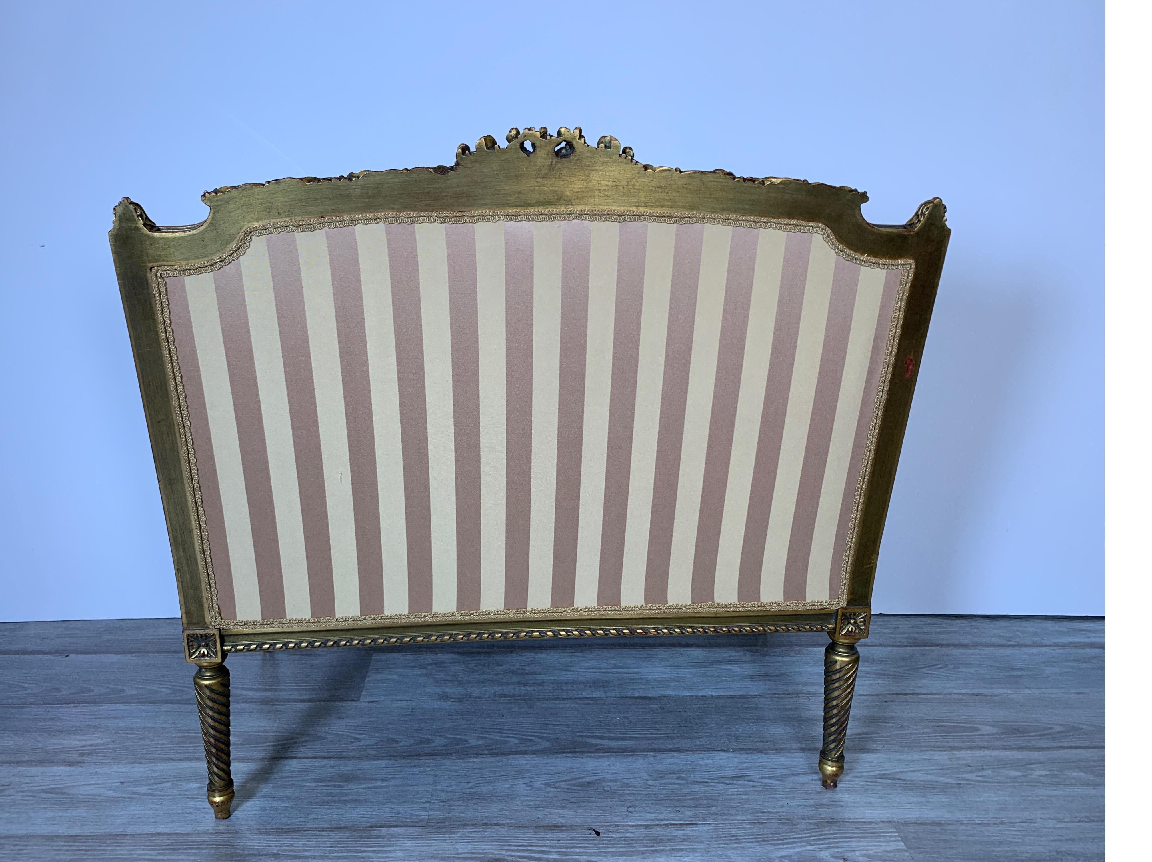 20th Century Diminutive Louis XVI Style Giltwood Settee