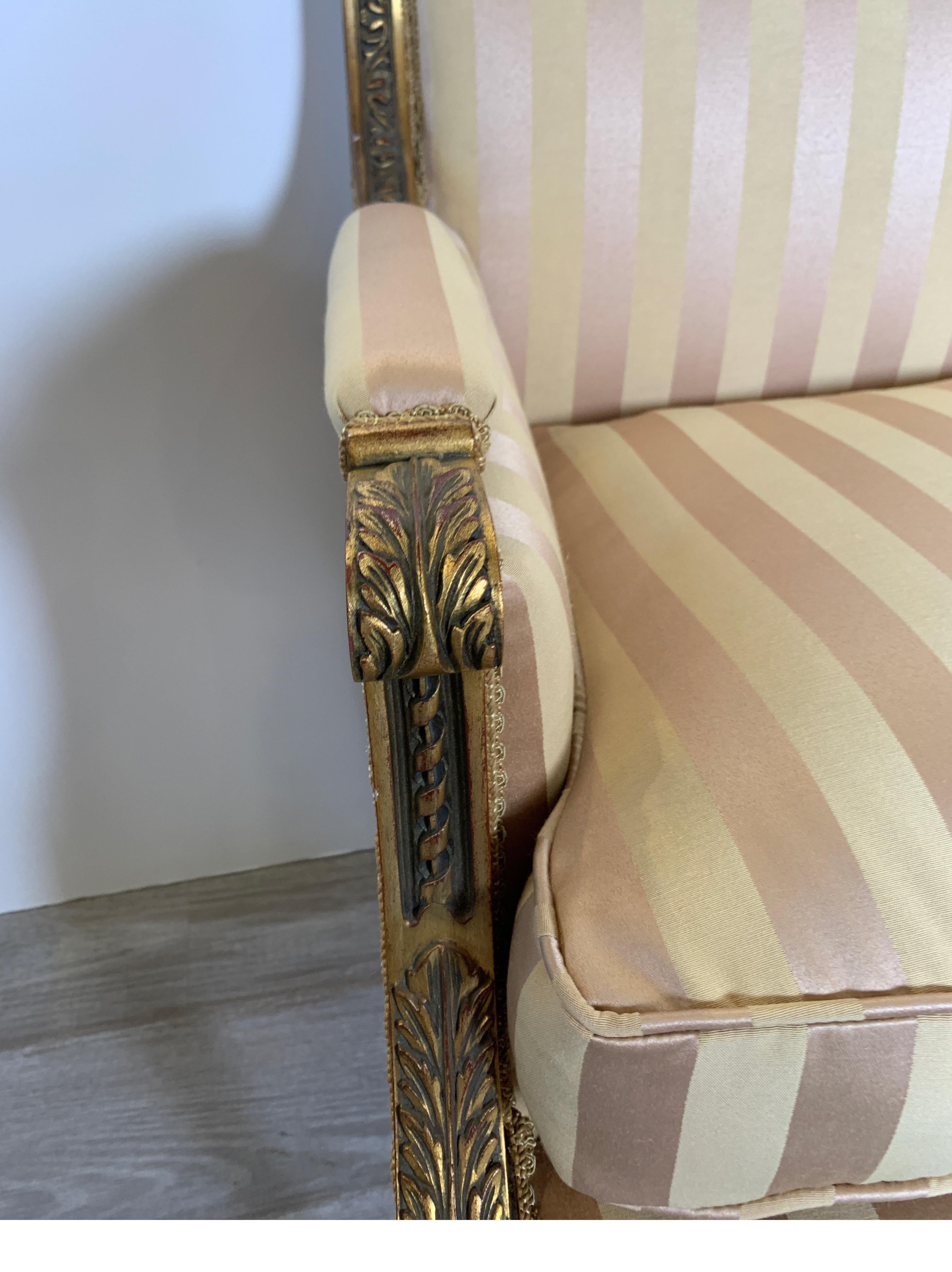 Diminutive Louis XVI Style Giltwood Settee 2