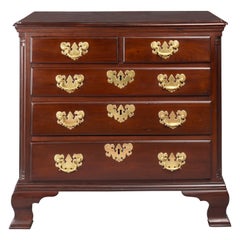 Antique Diminutive Mahogany Chippendale Low Chest