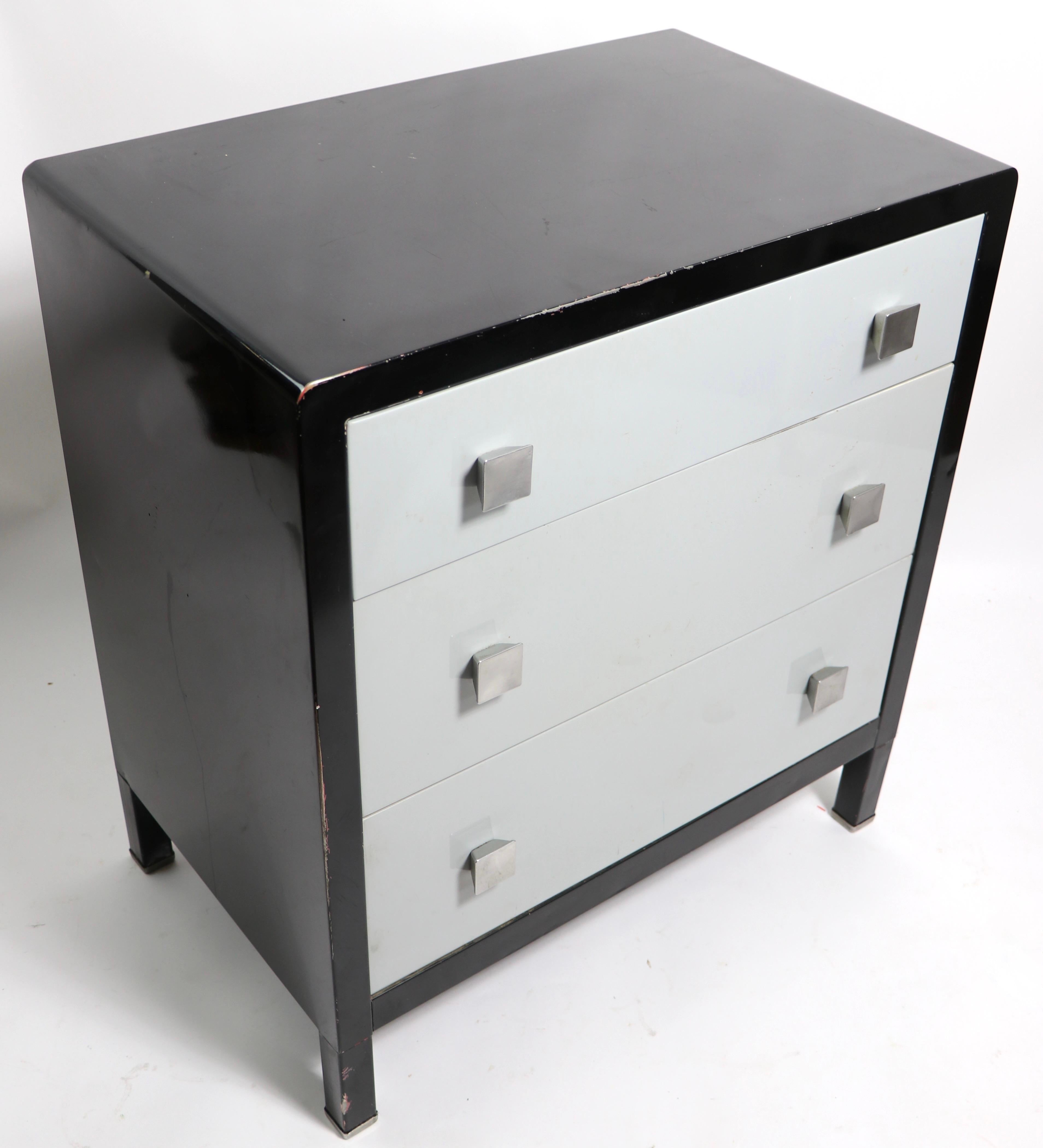 Diminutive Metal Bachelors Chest by Bel Geddes for Simmons For Sale 2
