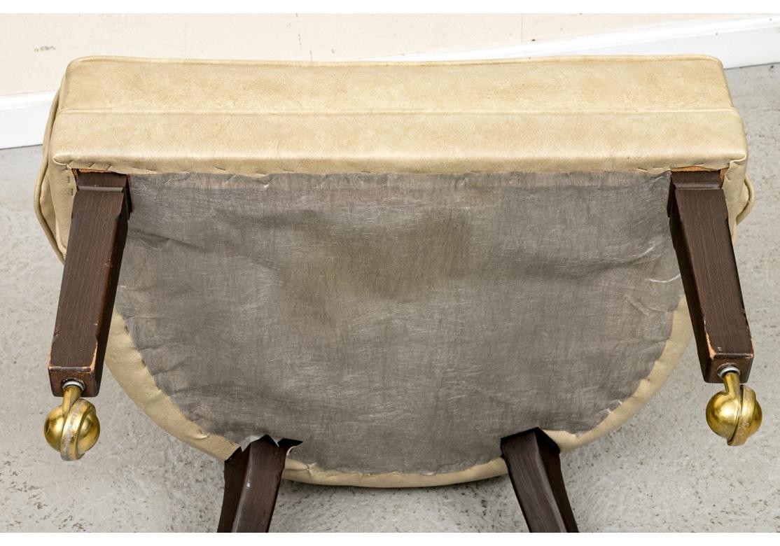 Faux Leather Diminutive Mid Century Lounge Chair For Sale