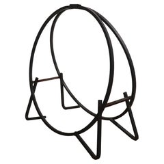 Diminutive Mid Century Wrought Iron Log Holder