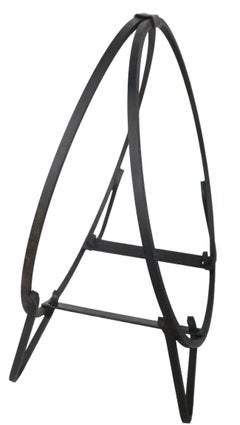 Diminutive Mid Century  Wrought iron Log Holder of Heavy Gage Stock c 1950/1960s