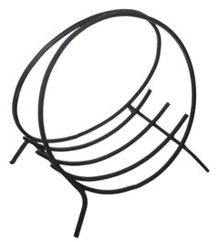 Diminutive Mid Century Wrought Iron Log Kindling Wood Holder