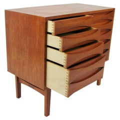 Diminutive Niels Clausen Danish Teak Chest for NC Mobler