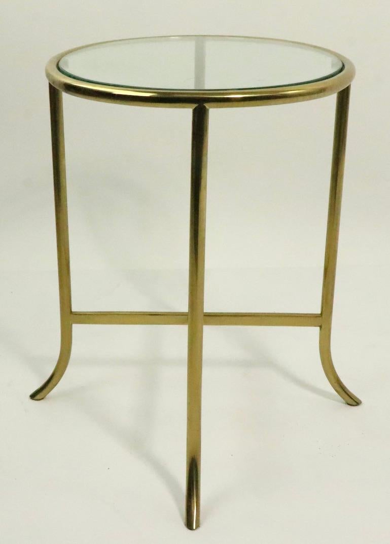 Diminutive Oval Brass and Glass Table in the Style of Cedric Hartman 7