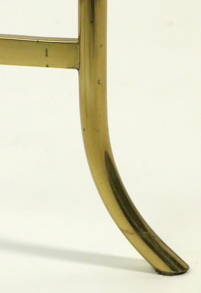 Diminutive Oval Brass and Glass Table in the Style of Cedric Hartman 3