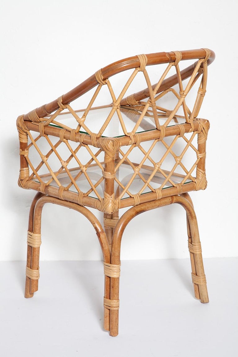 Diminutive Pair of 1950s Italian Bamboo Side Tables or ...