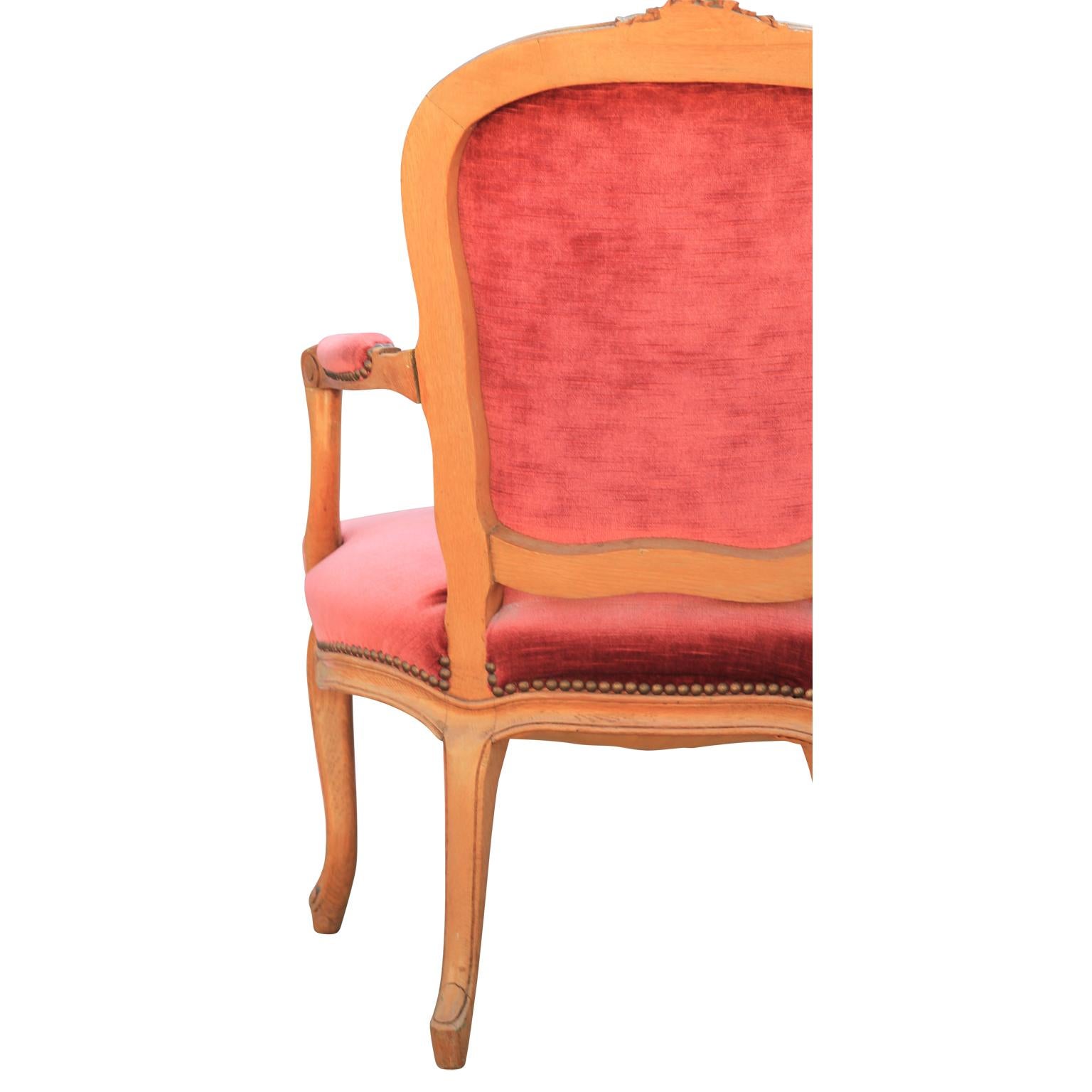 Diminutive Pair of French Louis Style Armchairs 1