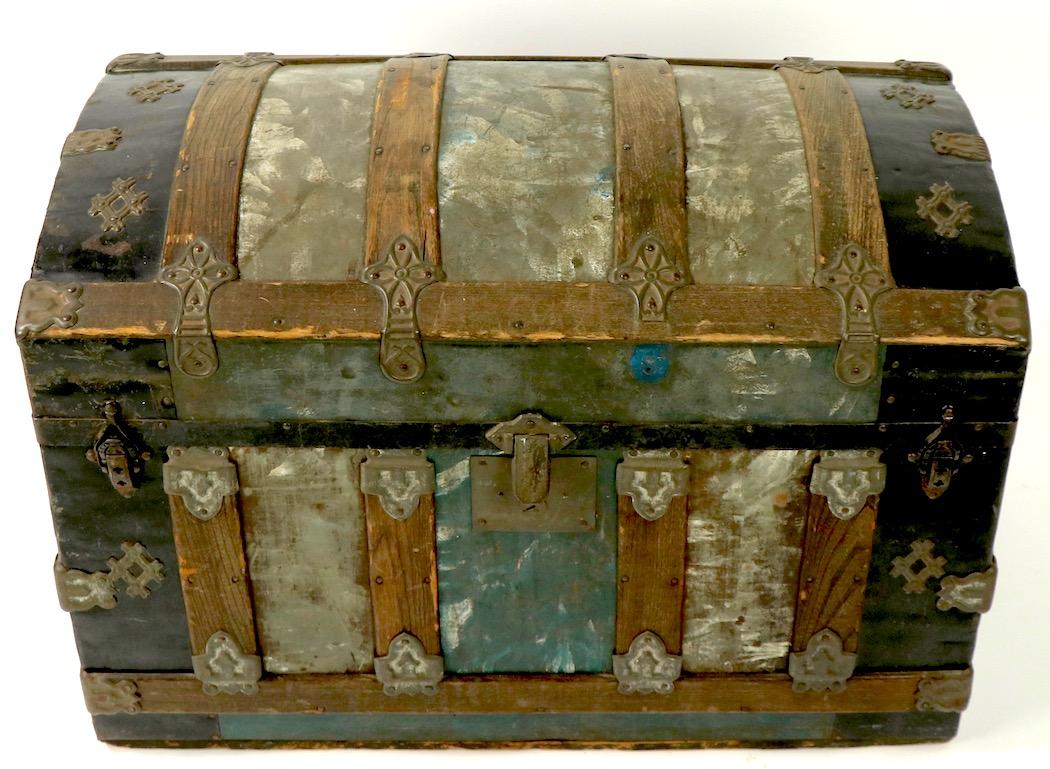 Tin Diminutive Polychrome Dome Top Trunk