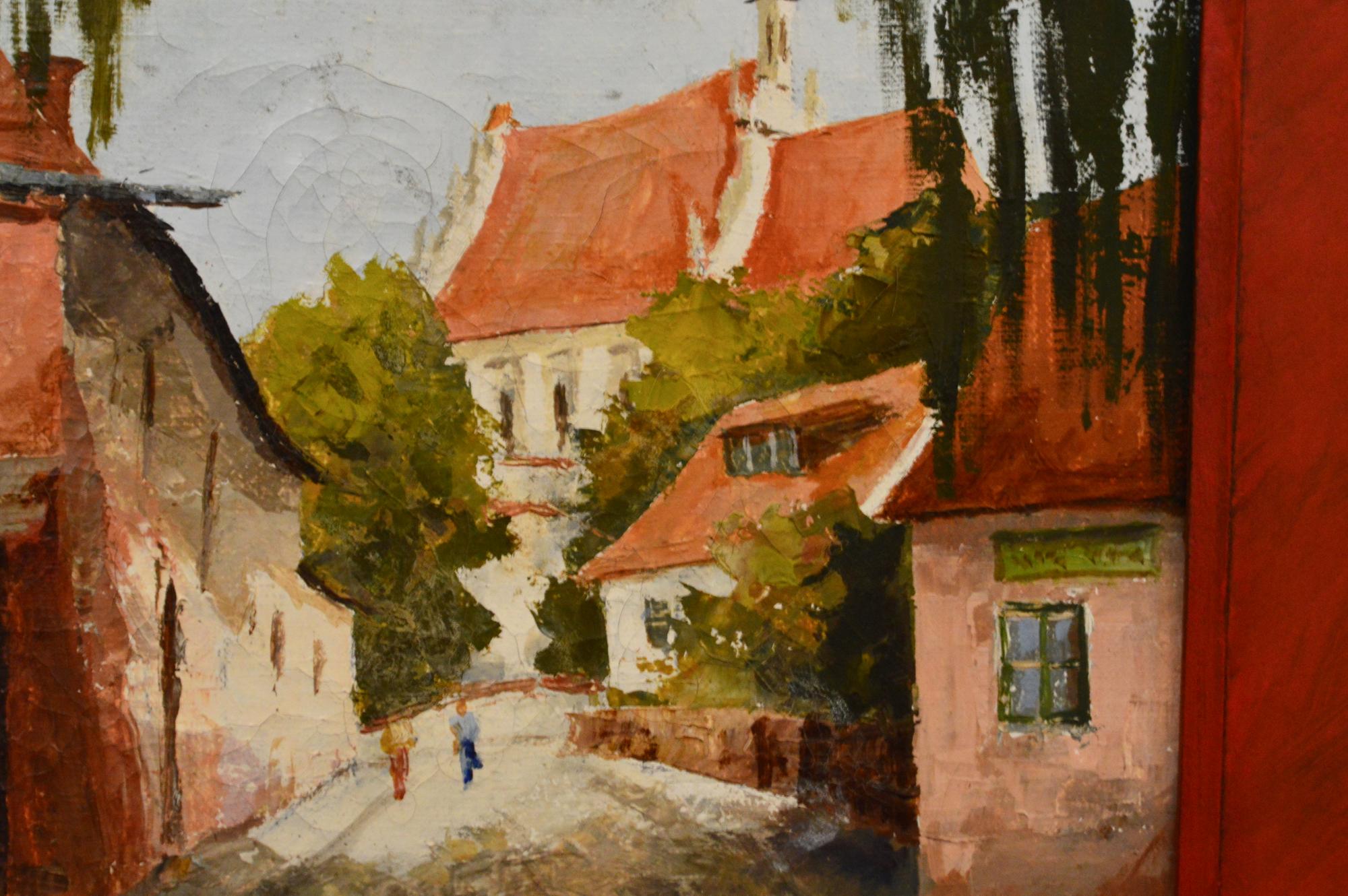 Polish Diminutive Provincial Oil Painting