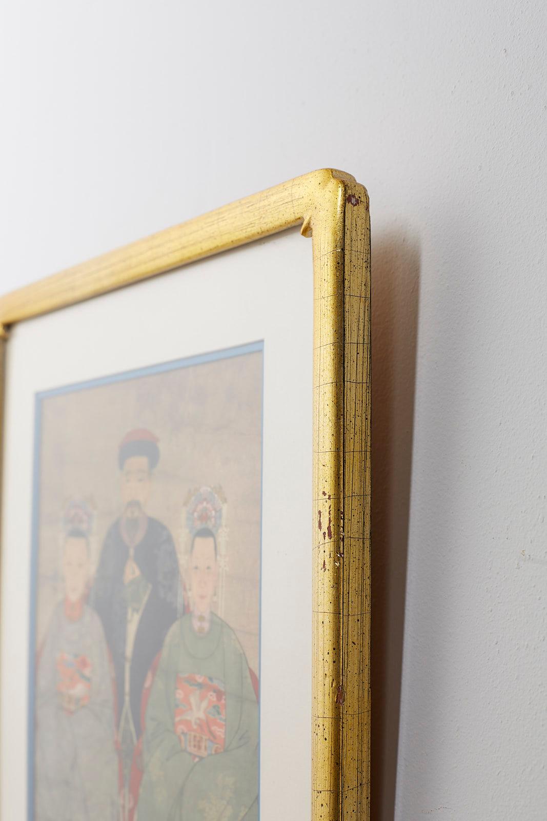 Diminutive Set of Nine Framed Chinese Ancestoral Portraits 7