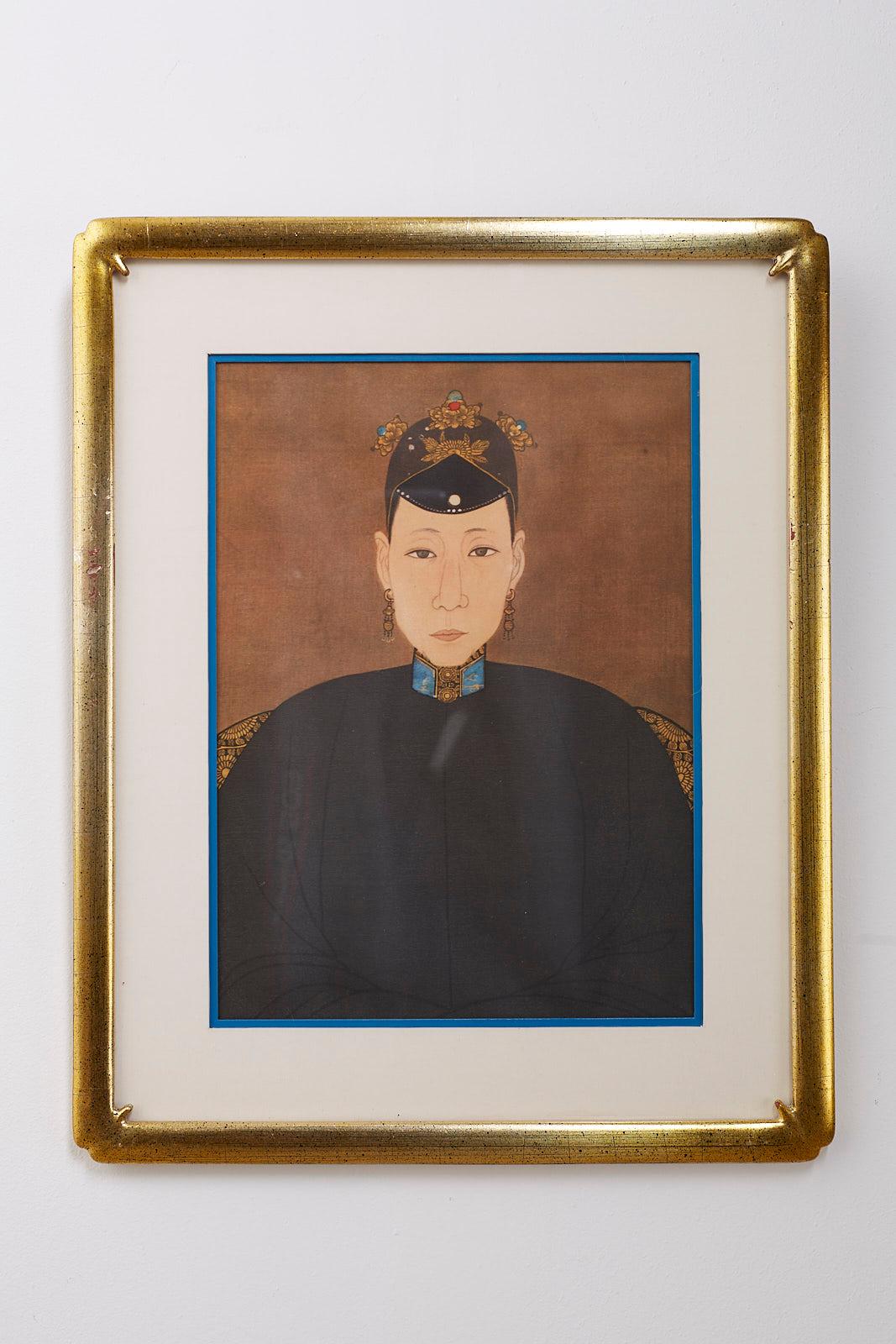 Diminutive Set of Nine Framed Chinese Ancestoral Portraits 2