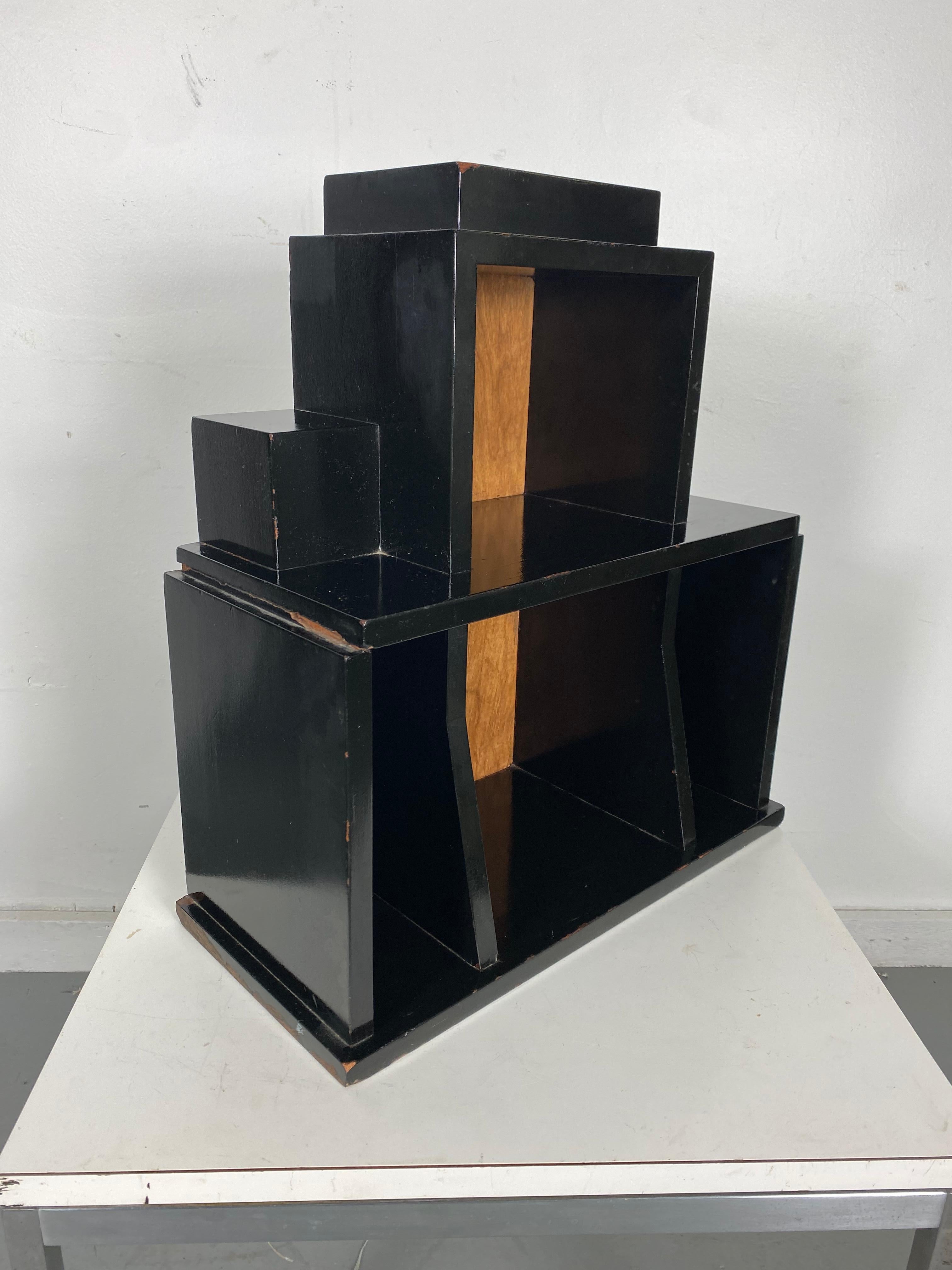 Early 20th Century Diminutive Stand / Table Art Deco Skyscraper Furniture Designed by Paul Frankl For Sale