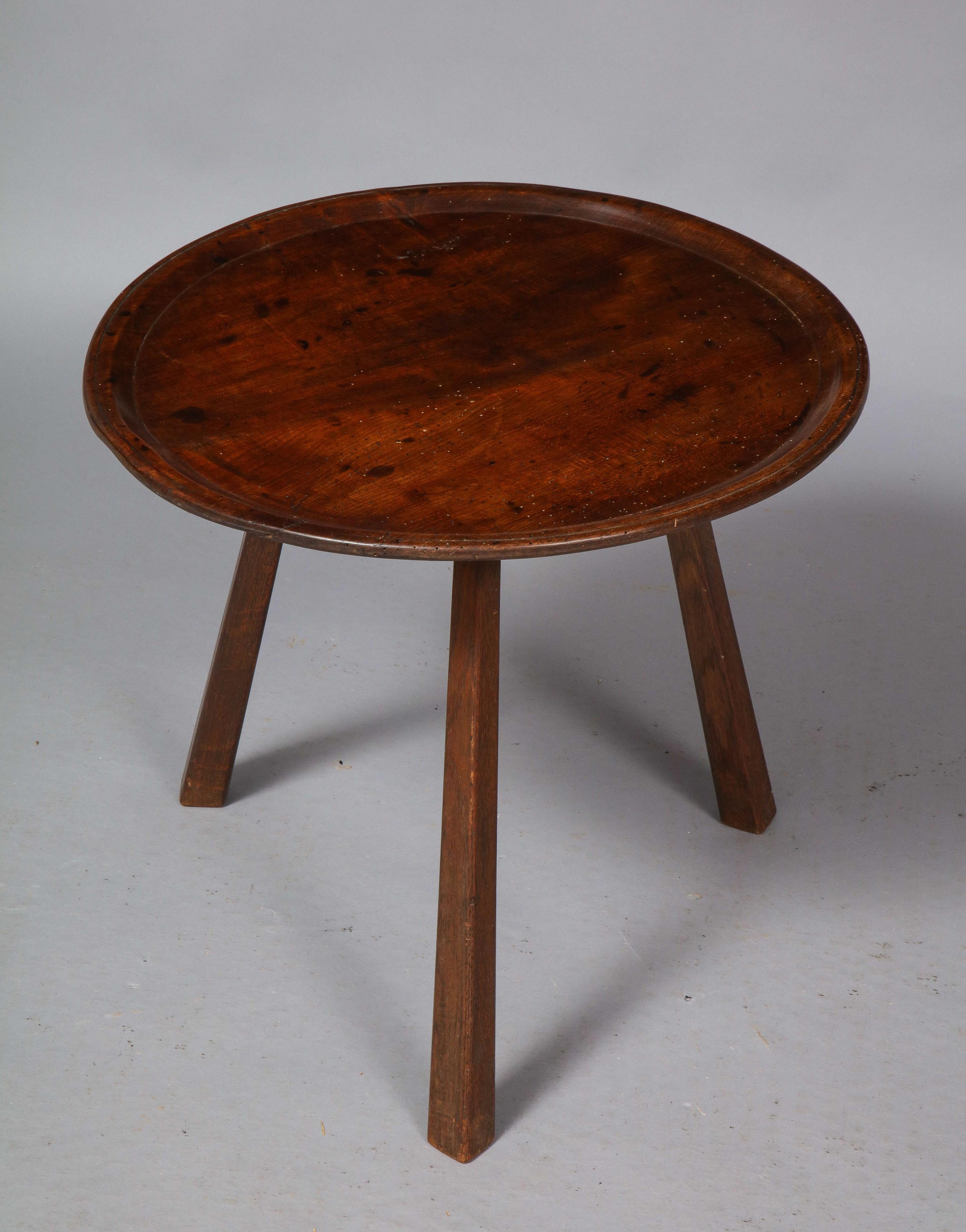 Rustic Diminutive Sycamore Cricket Table