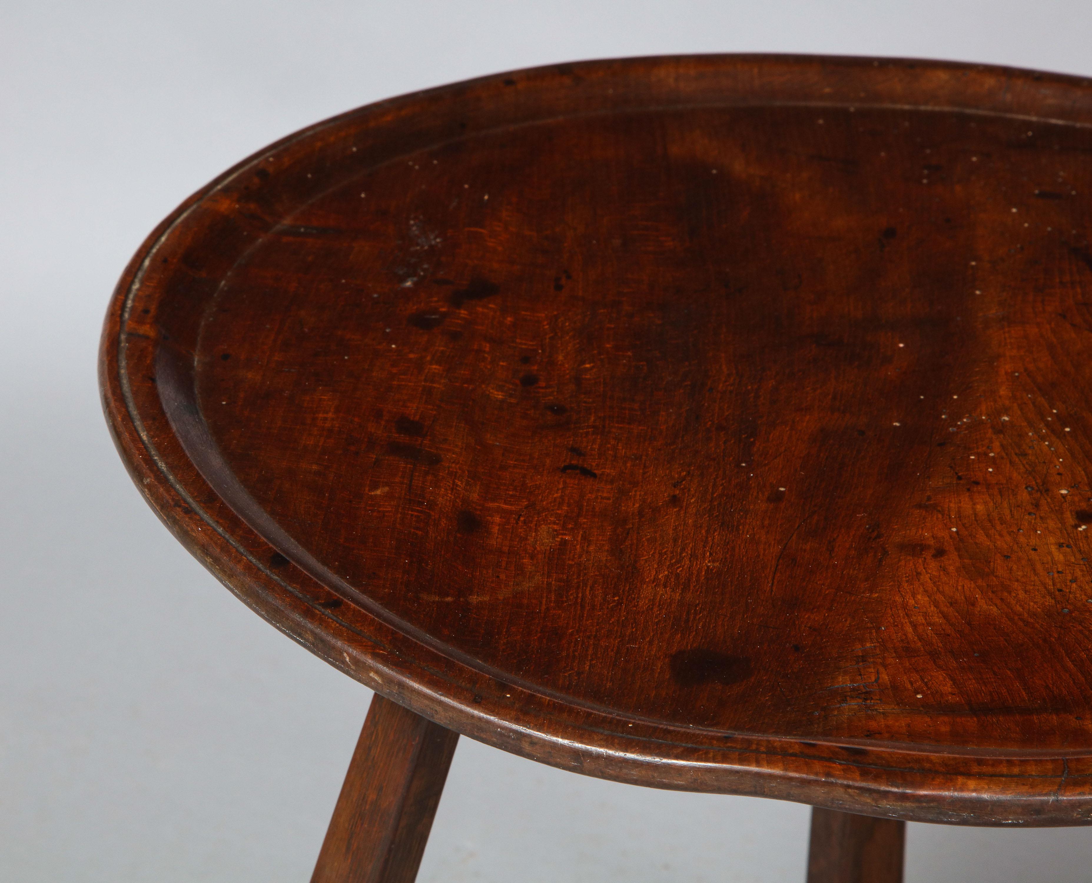 Mid-19th Century Diminutive Sycamore Cricket Table