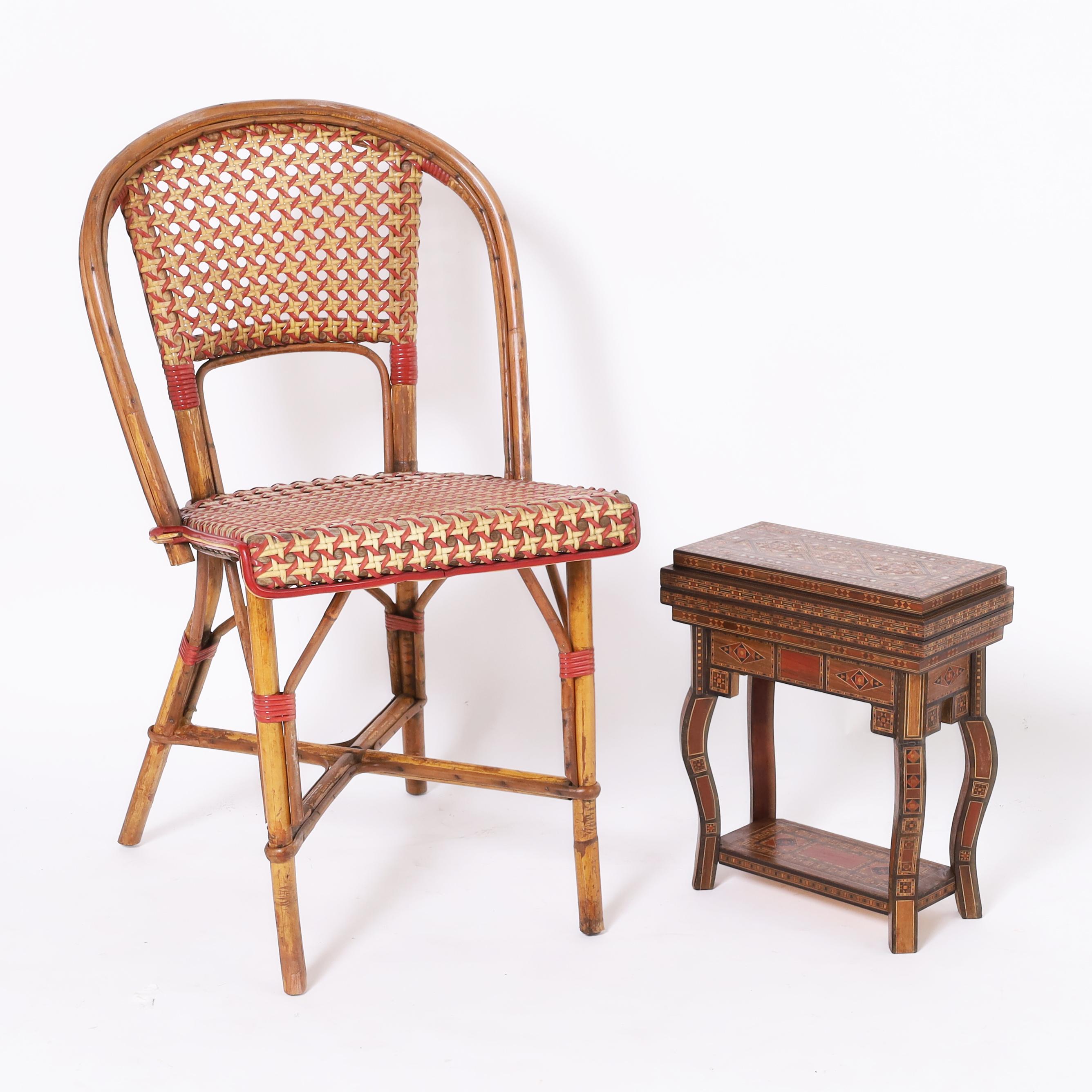 Diminutive Table Top  Antique Inlaid Moroccan Games Table For Sale 5