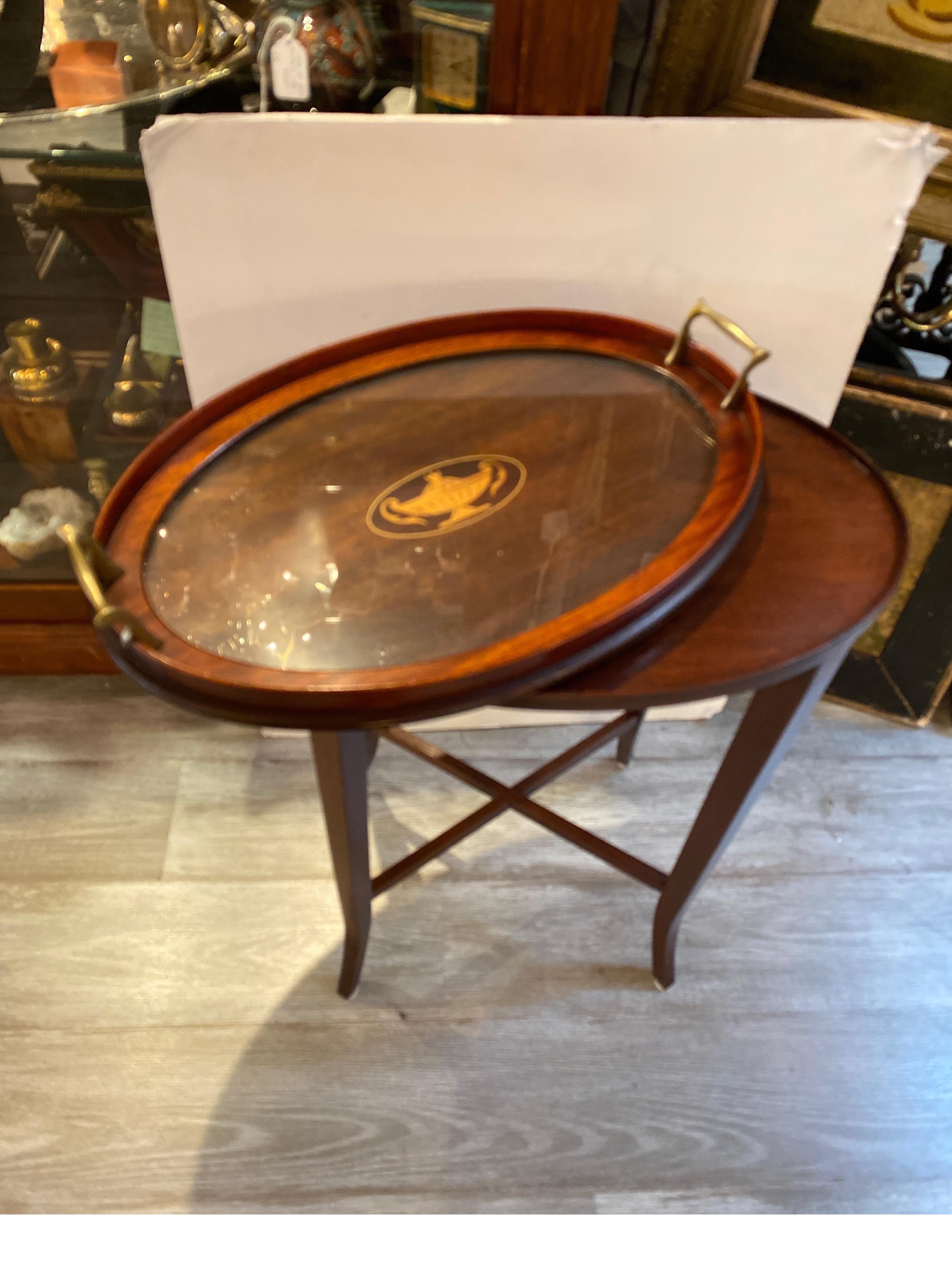 end table with tray top