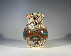 Diminutive Vase By Jean Gerbino, Vallauris, France, Ceramic Neriage Terracotta