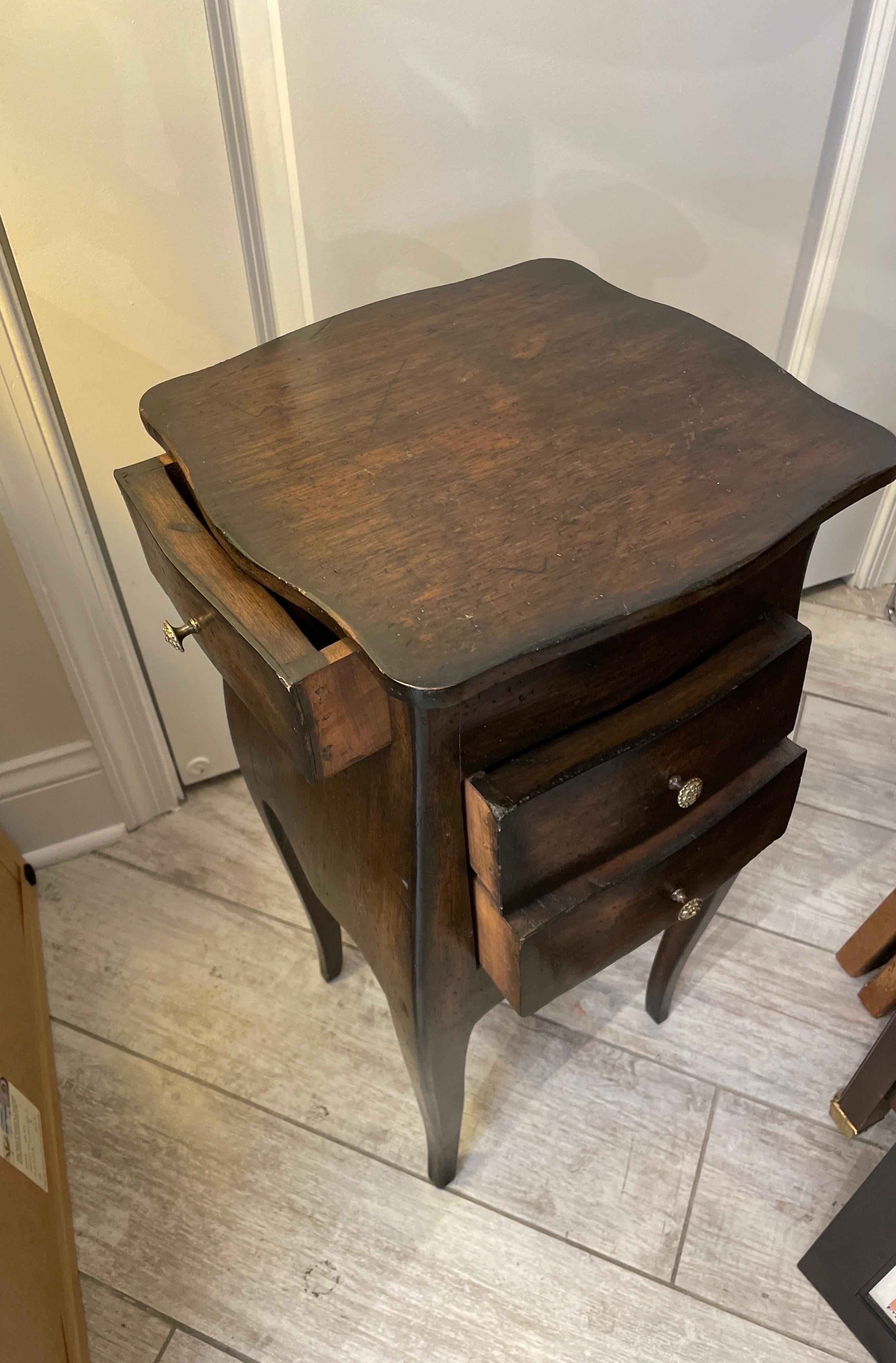 Diminutive Vintage Italian Chest / Side Table In Good Condition In West Palm Beach, FL
