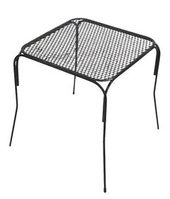Diminutive Wrought Iron and Metal Mesh Garden Patio Side Table att. to Woodard