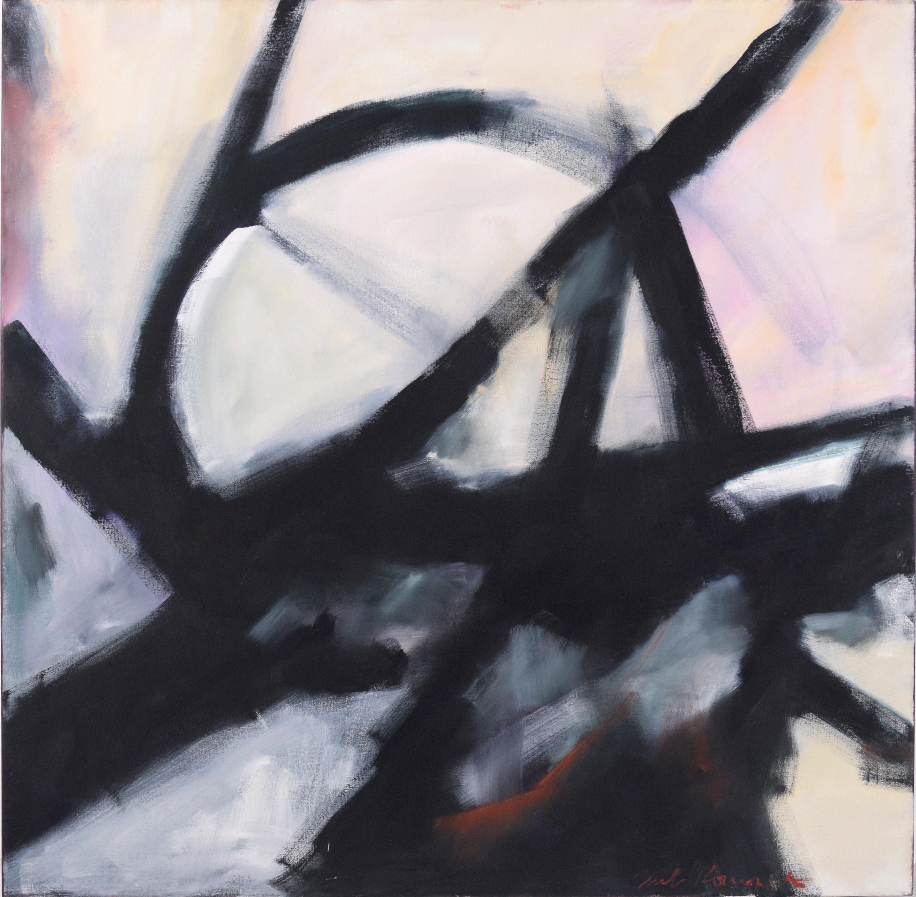 Dimitri Kourouniotis Abstract Painting - "A Change of Season" Abstract Composition in Oil on Canvas