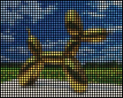 Dimitri Likissas - Balloon Dog in Field, Painting 2022