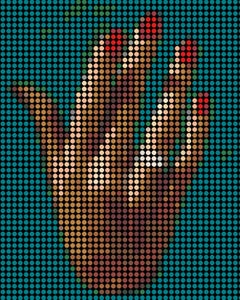 Dimitri Likissas - Mano con diamante, Pittura 2022