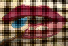 Dimitri Likissas - Rosa Lips, blaue Nägel, Malerei 2019