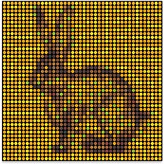 Dimitri Likissas - Rabbit, Yellow, Painting 2022