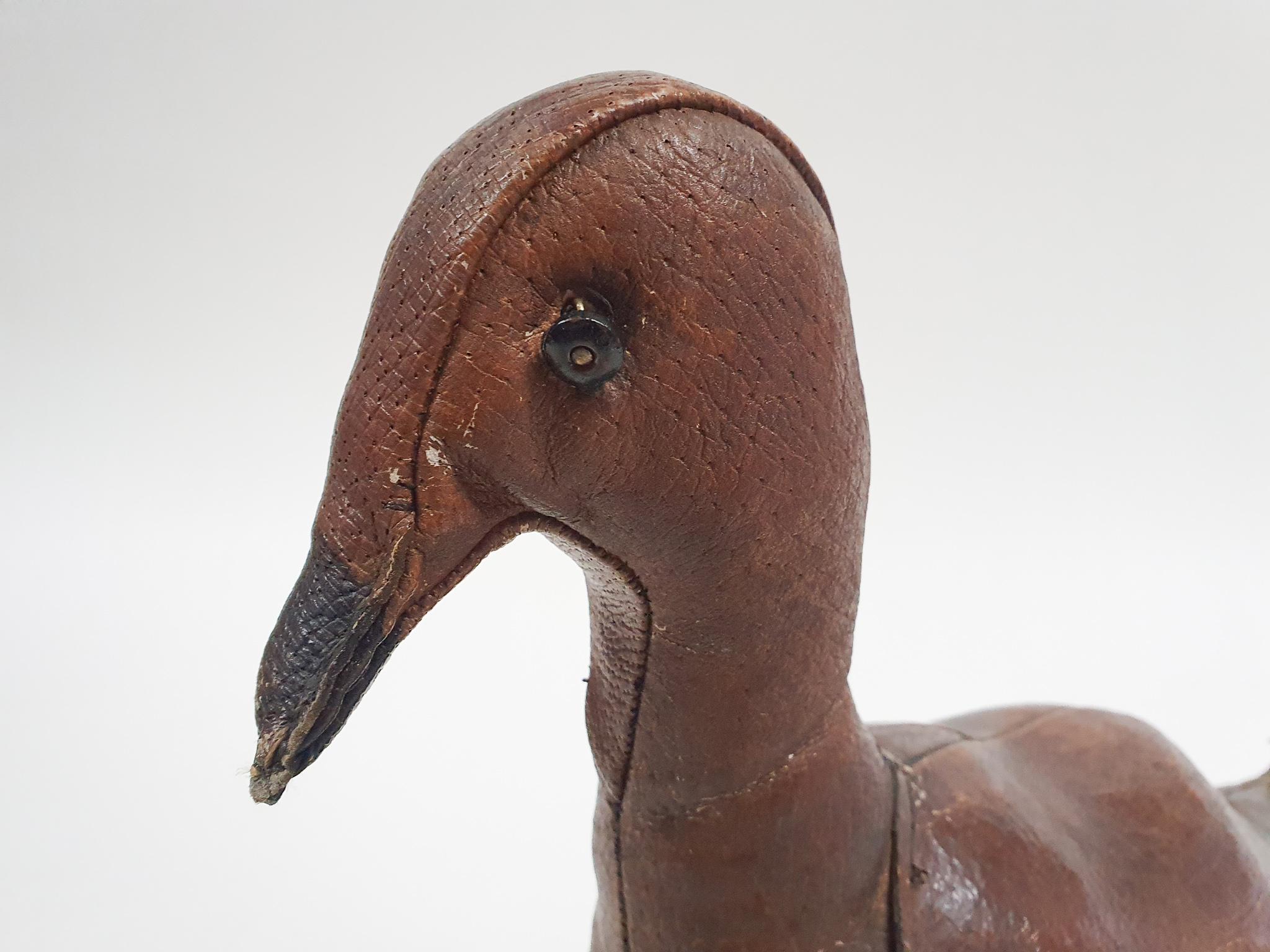 Mid-20th Century Dimitri Omersa for Abercrombie and Fitch Leather Duck, U.K. 1950's For Sale