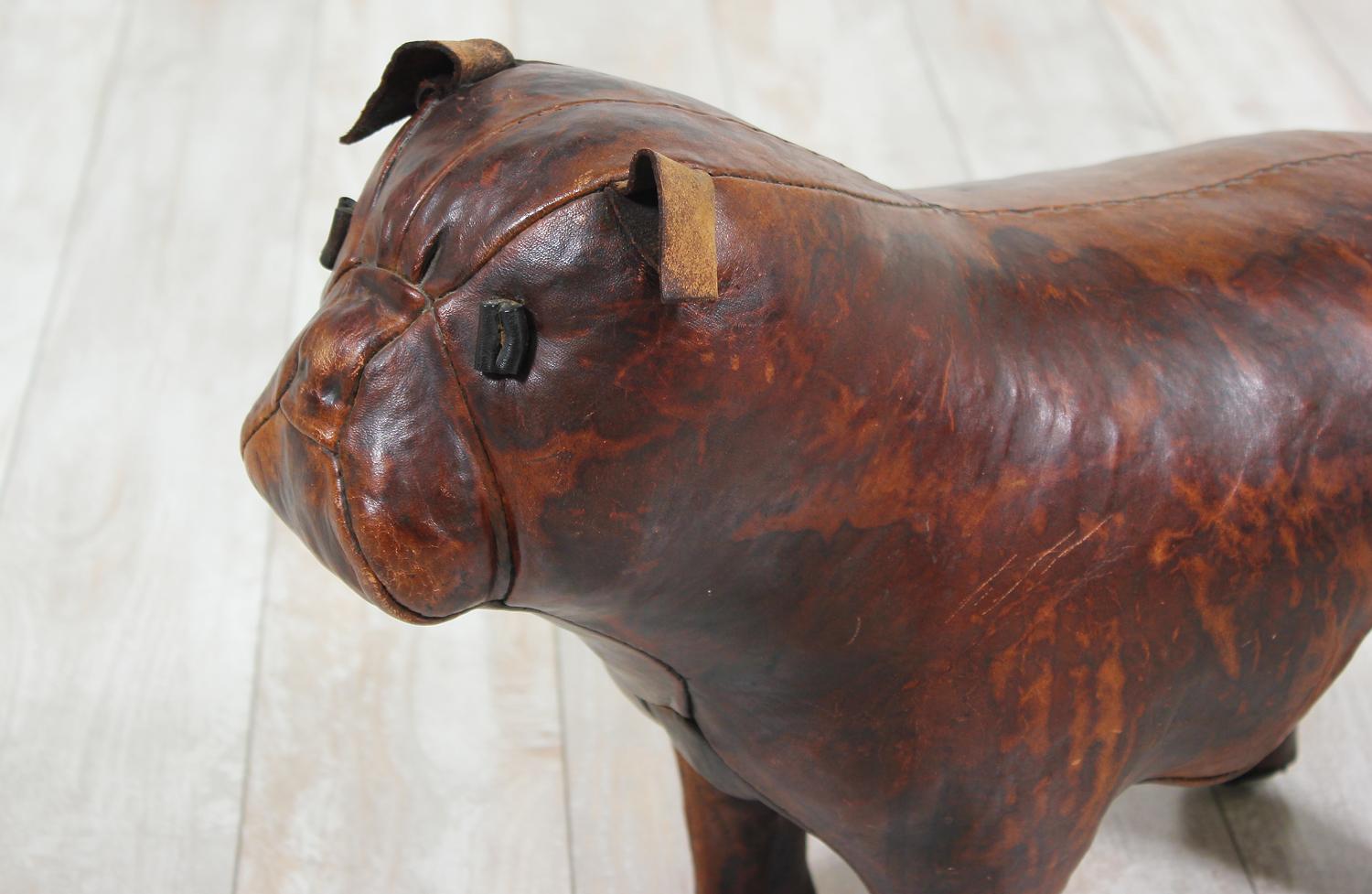 Mid-Century Modern Dimitri Omersa Leather Bulldog for Abercrombie and Fitch