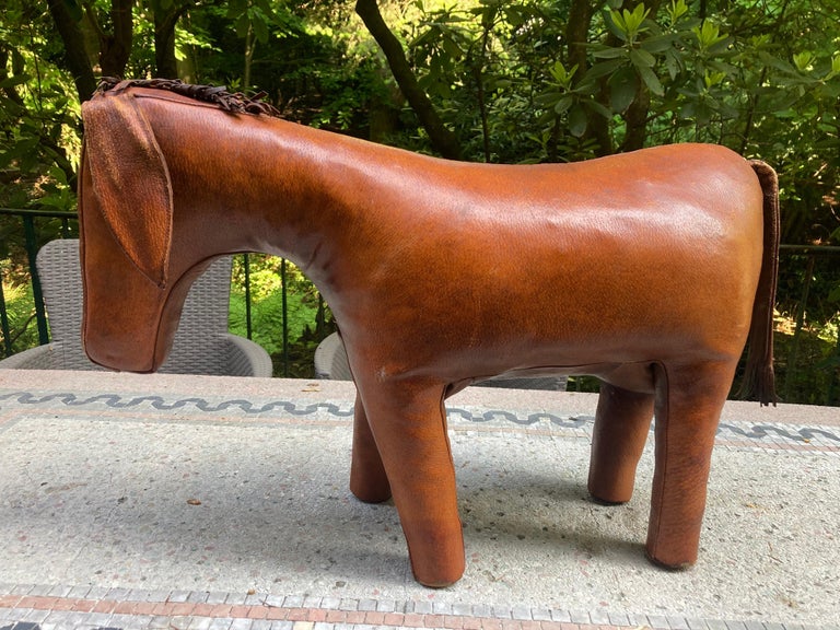 Dimitri Omersa Leather Donkey Footstool, Abercrombie and Fitch, circa ...