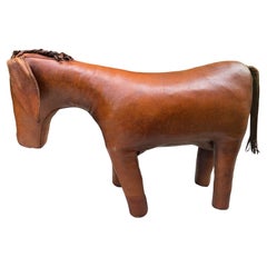 Dimitri Omersa Leather Donkey Footstool, Abercrombie and Fitch, circa 1960