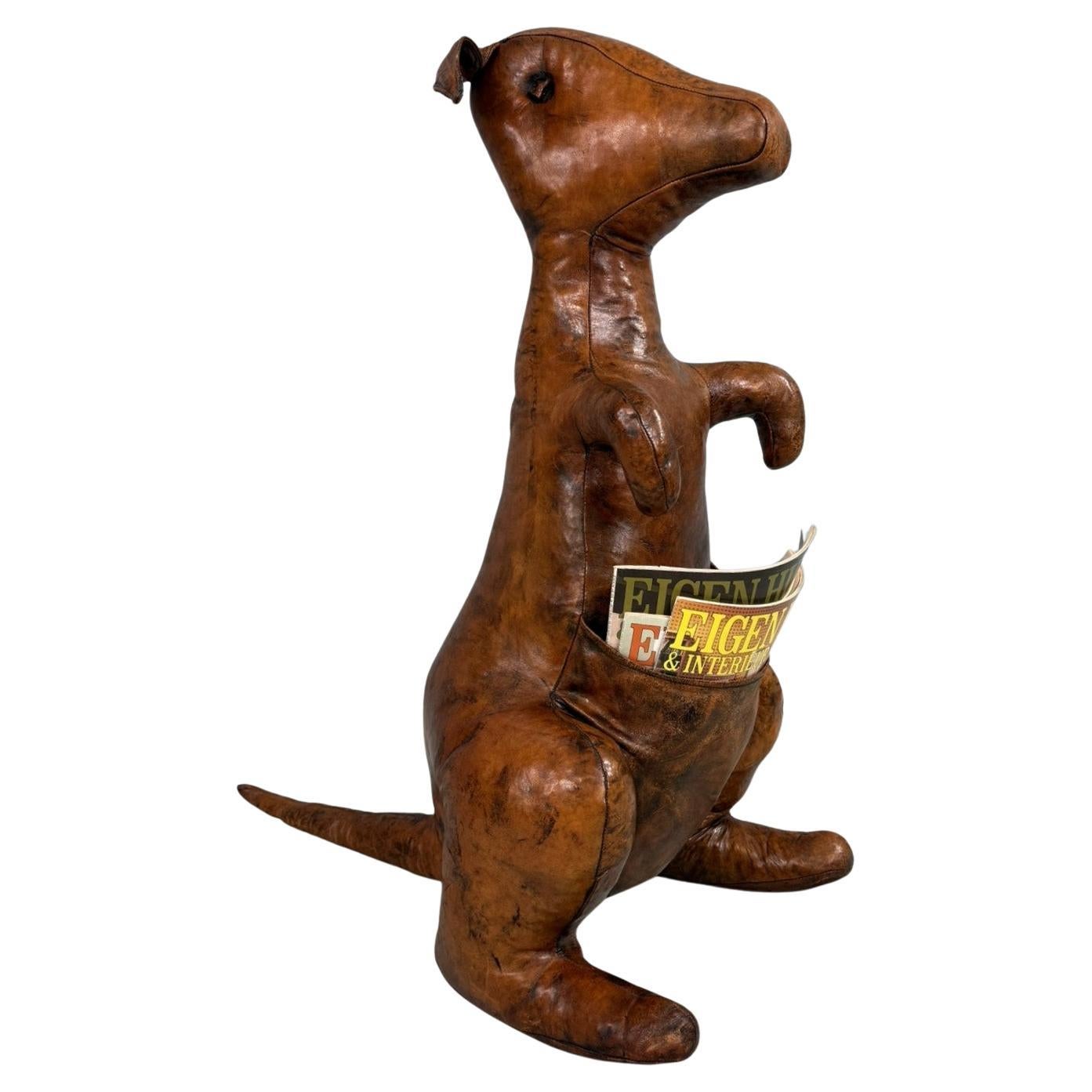 Dimitri Omersa Ledertasche für Zeitschriften Kangeroo, Almazán, Spanien, 1970 (gestempelt)