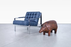 Dimitri Omersa Leather Pig Footstool for Abercrombie and Fitch