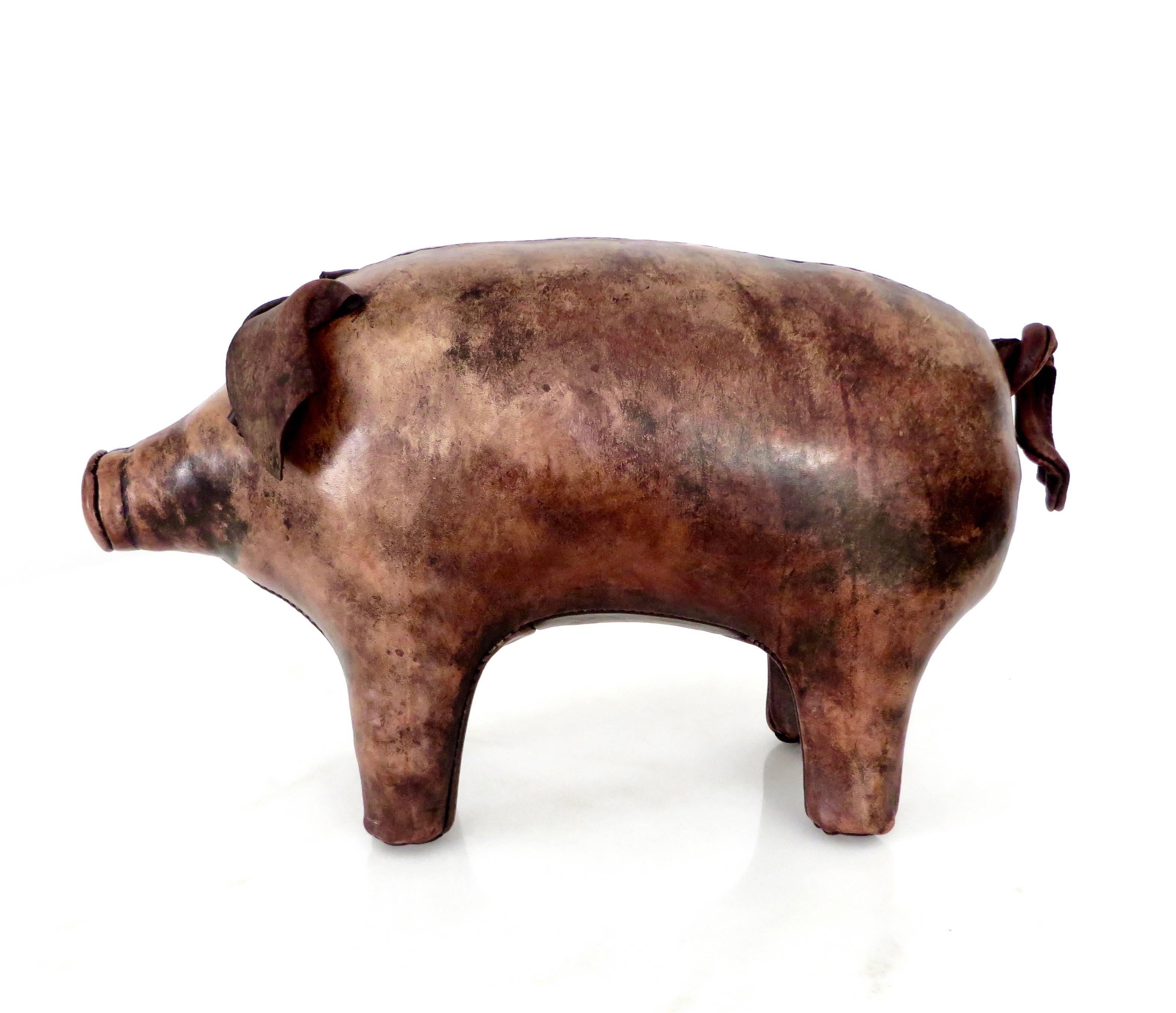 leather pig foot stool