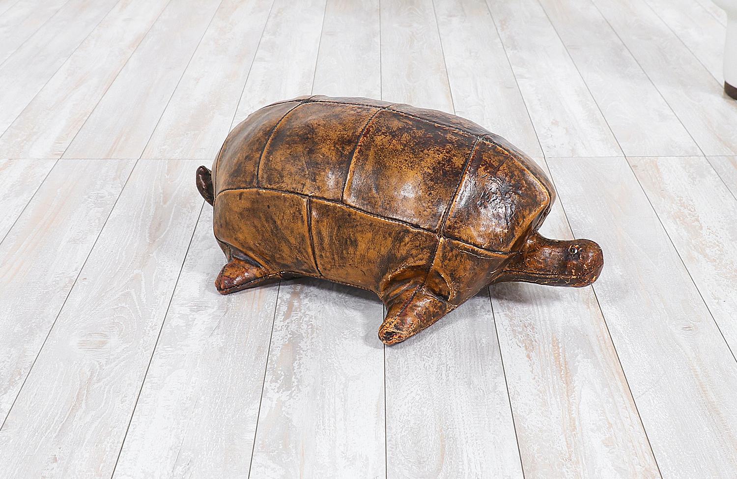Mid-Century Modern Dimitri Omersa Leather Turtle for Abercrombie and Fitch
