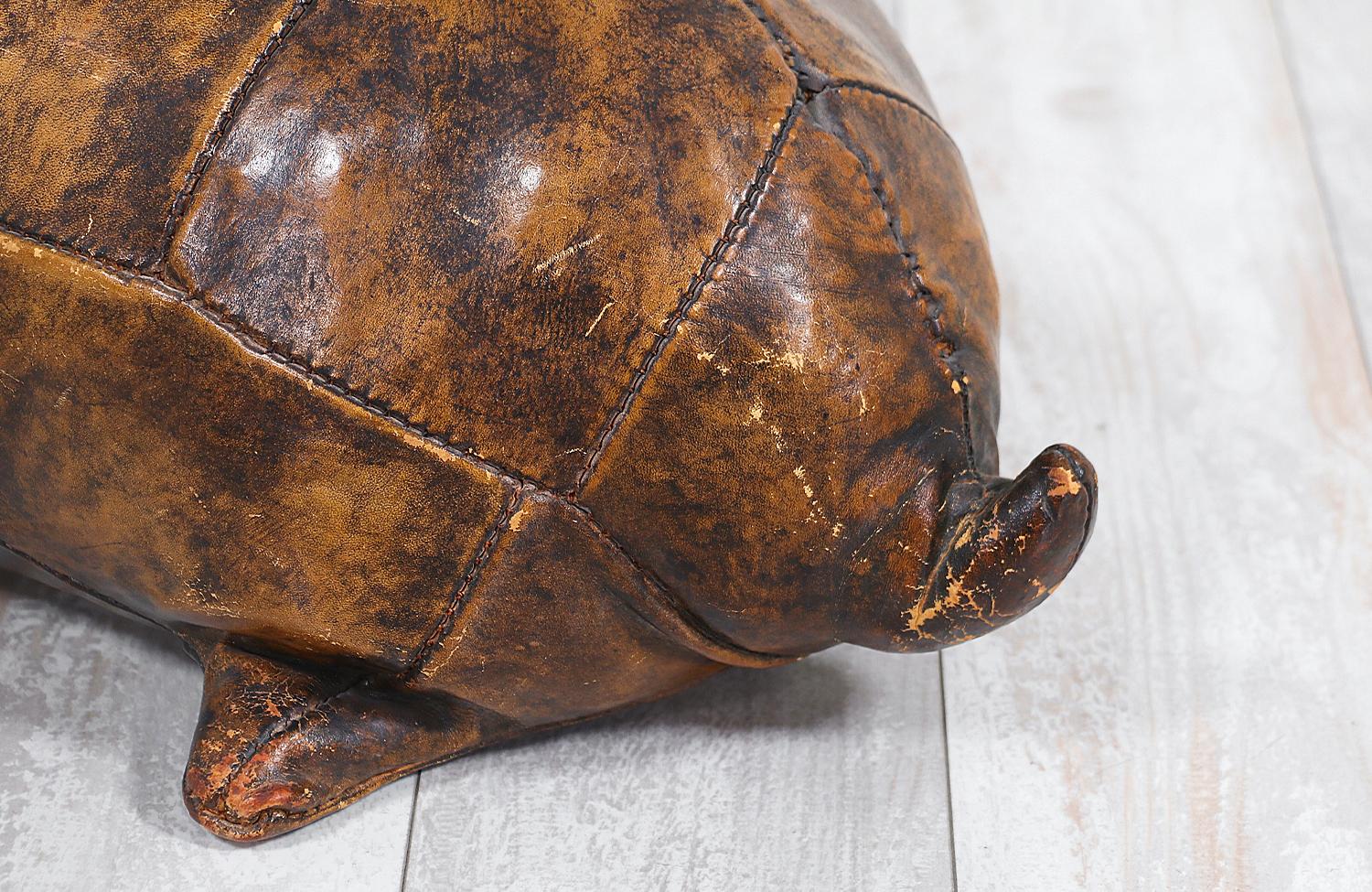 Mid-20th Century Dimitri Omersa Leather Turtle for Abercrombie and Fitch