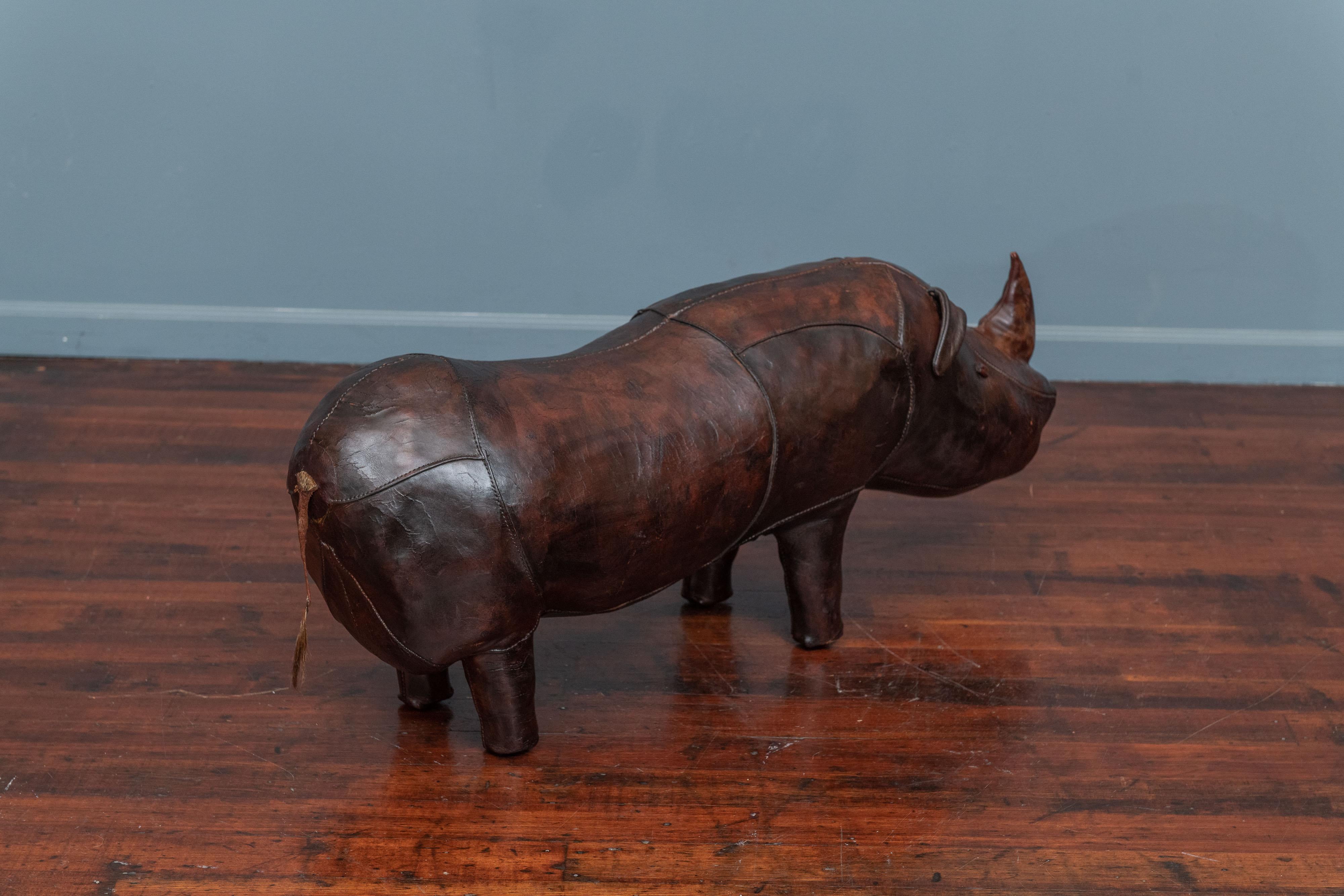 English Dimitri Omersa Rhino Footstool for Abercrombie & Fitch For Sale