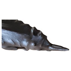 Dimitri Omersa Rhinoceros Leder-Fußhocker von Abercrombie & Fitch C1965