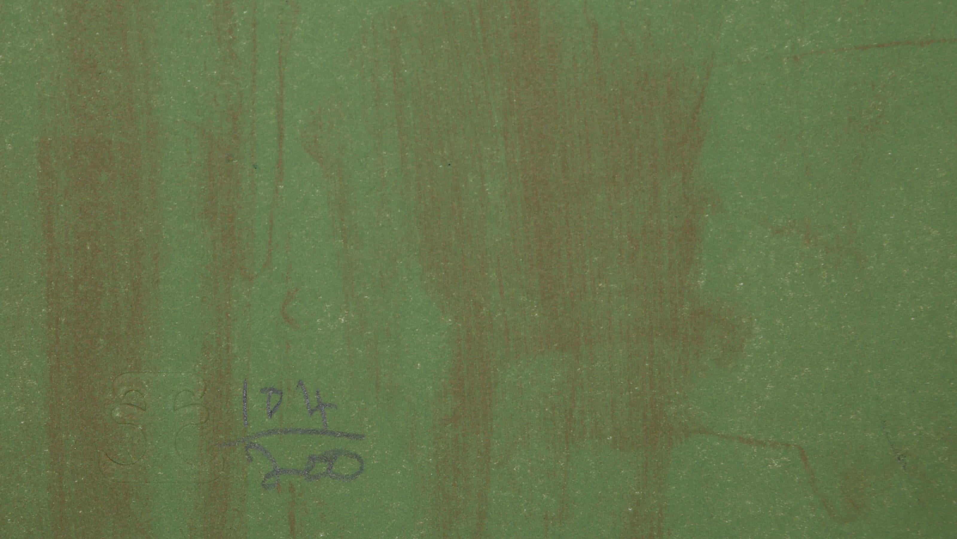 Abstract Handstand, Signed Lithograph by Dimitri Petrov For Sale 1