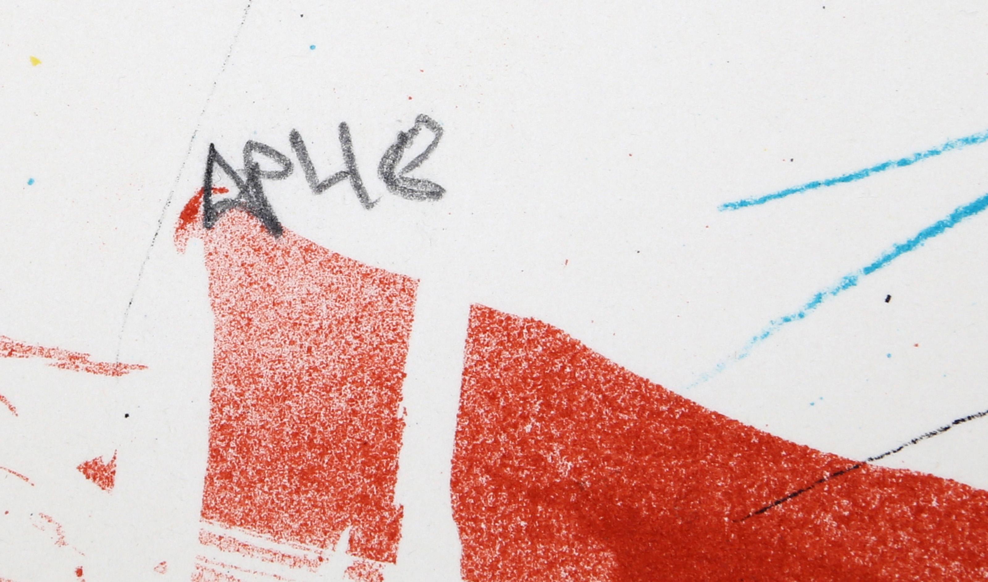 Abstract in Primary Colors, Signed Lithograph by Dimitri Petrov For Sale 1