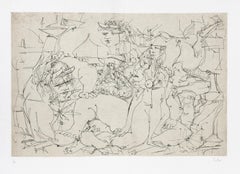 After Picasso, Surrealist Etching by Dimitri Petrov