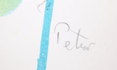 Abstract with Sun, Colorful Lithograph by Dimiti Petrov