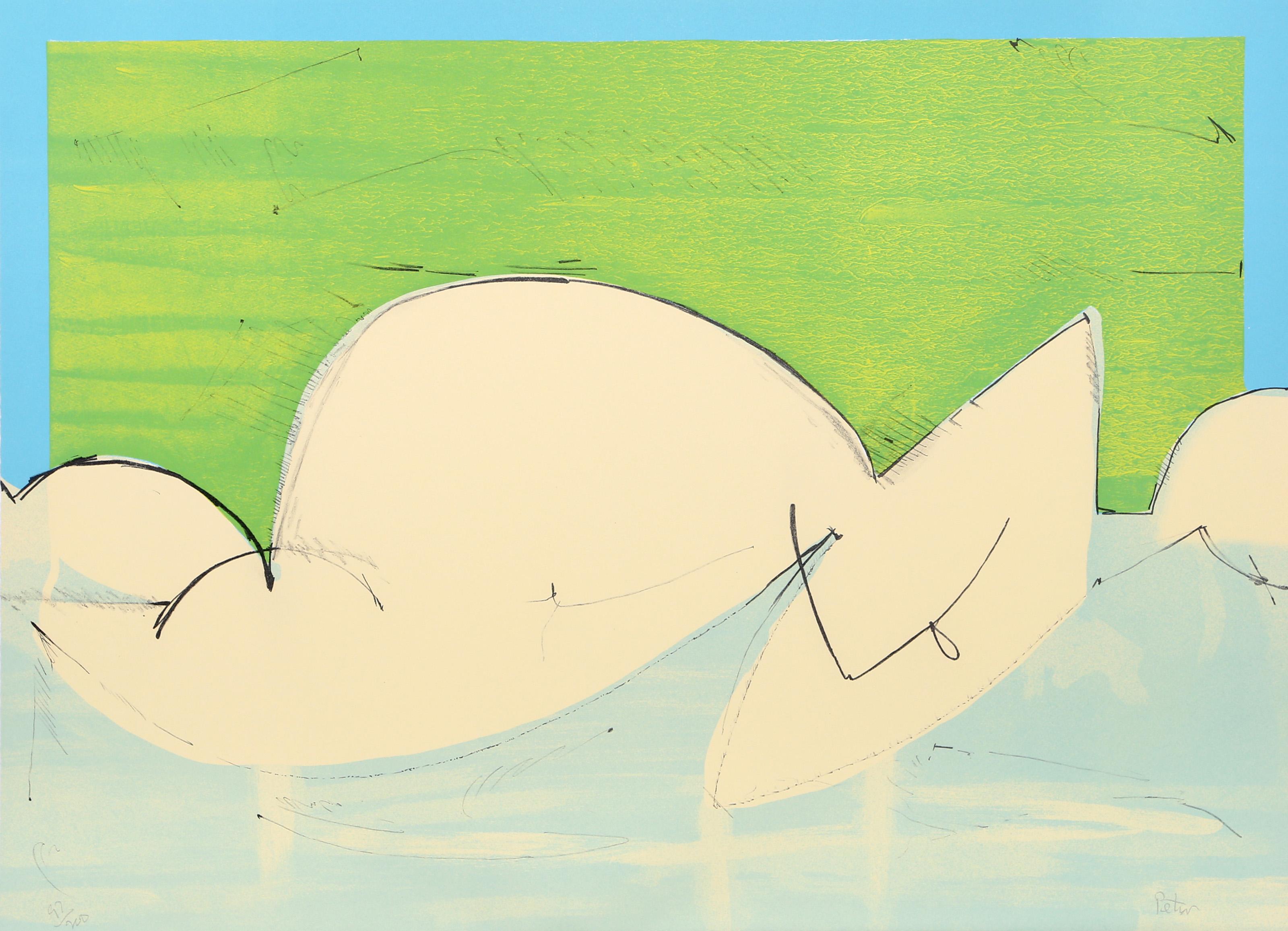 Dimitri Petrov, American (1919 - 1986) - Cubist Nude, Year:  circa 1975, Medium:  Lithograph, signed and numbered in pencil, Edition:  200, Size:  22  x 30 in. (55.88  x 76.2 cm)